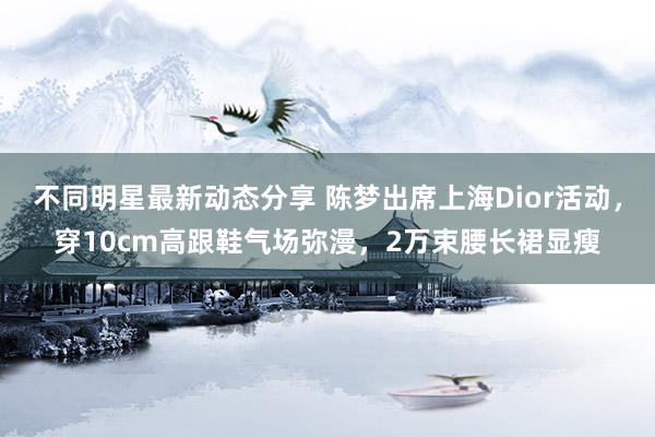 不同明星最新动态分享 陈梦出席上海Dior活动，穿10cm高跟鞋气场弥漫，2万束腰长裙显瘦