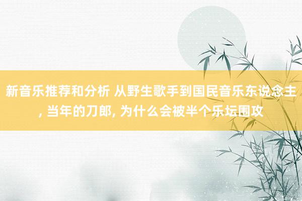 新音乐推荐和分析 从野生歌手到国民音乐东说念主, 当年的刀郎, 为什么会被半个乐坛围攻