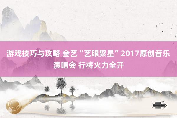 游戏技巧与攻略 金艺“艺眼聚星”2017原创音乐演唱会 行将火力全开