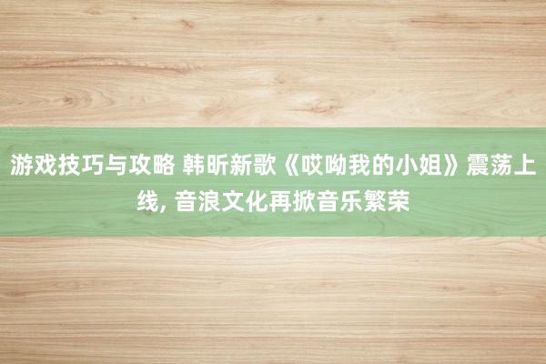 游戏技巧与攻略 韩昕新歌《哎呦我的小姐》震荡上线, 音浪文化再掀音乐繁荣